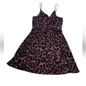 Leopard Spaghetti Strap Dress  Size XL NWT